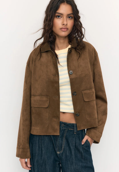 Veste Courte en Suédine Femme